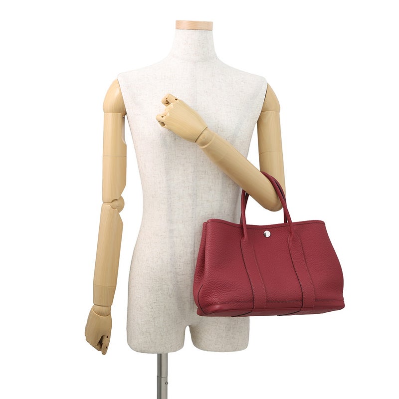 エルメス トートバッグ ガーデンパーティTPM ルビー/シルバー金具 ネゴンダ C刻印