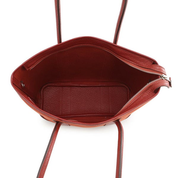 エルメス トートバッグ ガーデンジップPM ルージュデュセス/シルバー金具 トワルオフィシエ/ブッフル □M刻印