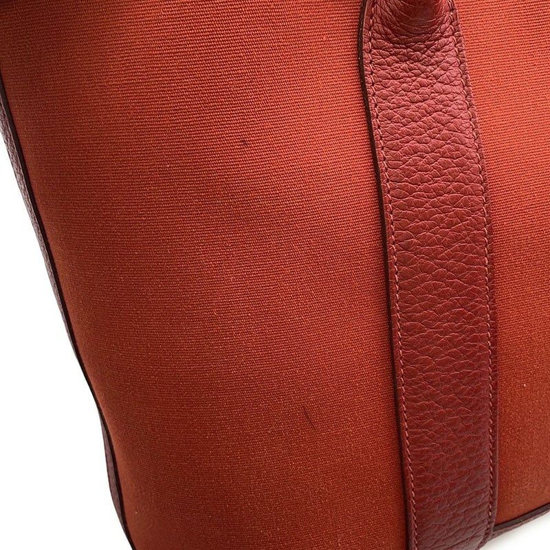 エルメス トートバッグ ガーデンジップPM ルージュデュセス/シルバー金具 トワルオフィシエ/ブッフル □M刻印