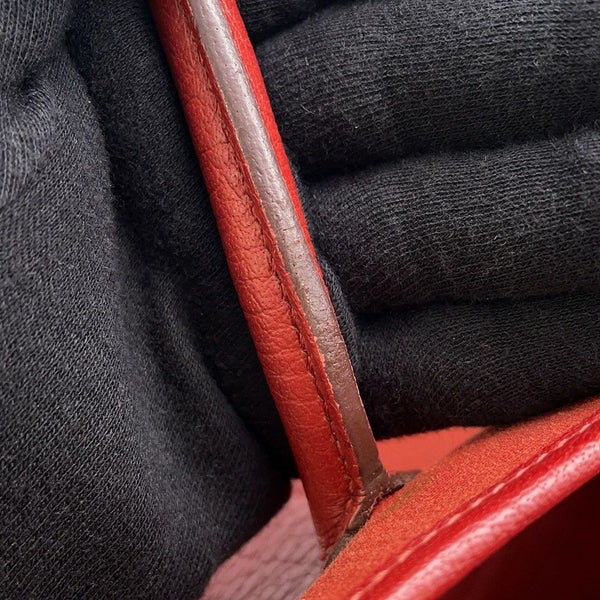 エルメス トートバッグ ガーデンジップPM ルージュデュセス/シルバー金具 トワルオフィシエ/ブッフル □M刻印