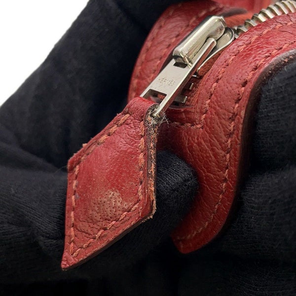 エルメス トートバッグ ガーデンジップPM ルージュデュセス/シルバー金具 トワルオフィシエ/ブッフル □M刻印