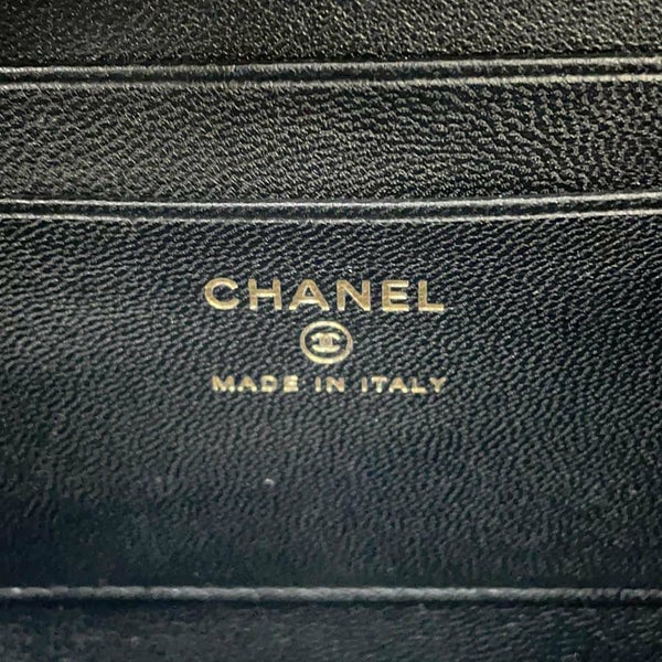 シャネル チェーンショルダーバッグ CCフィリグリー ミニ ラムスキン A84452 CHANEL 黒 ミニバッグ