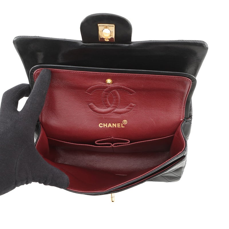 シャネル チェーンショルダーバッグ マトラッセ23 ココマーク ダブルチェーン ラムスキン A01113 CHANEL バッグ 黒