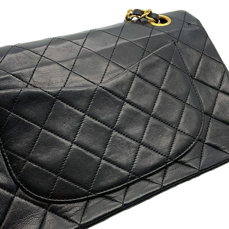 シャネル チェーンショルダーバッグ マトラッセ23 ココマーク ダブルチェーン ラムスキン A01113 CHANEL バッグ 黒