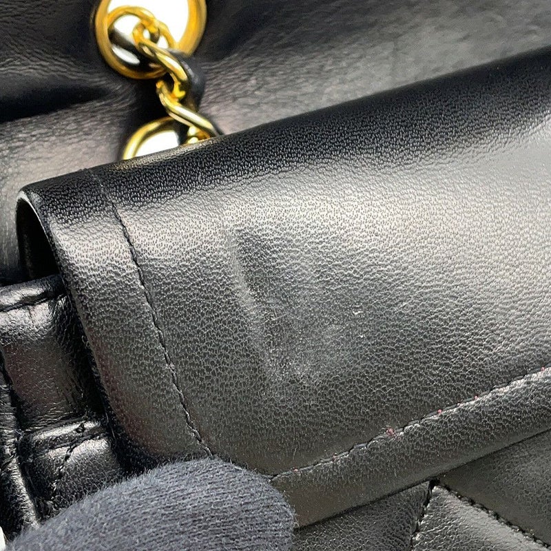 シャネル チェーンショルダーバッグ マトラッセ23 ココマーク ダブルチェーン ラムスキン A01113 CHANEL バッグ 黒