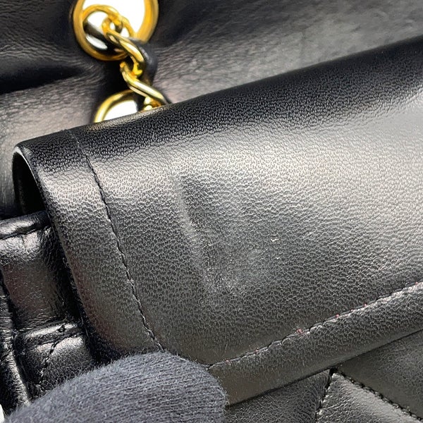 シャネル チェーンショルダーバッグ マトラッセ23 ココマーク ダブルチェーン ラムスキン A01113 CHANEL バッグ 黒