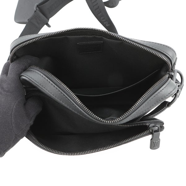 ルイヴィトン ショルダーバッグ モノグラム・シャドウ トリオ・メッセンジャー M46602 LOUIS VUITTON ブラック 黒