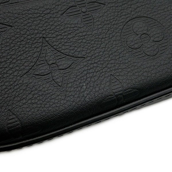 ルイヴィトン ショルダーバッグ モノグラム・シャドウ トリオ・メッセンジャー M46602 LOUIS VUITTON ブラック 黒