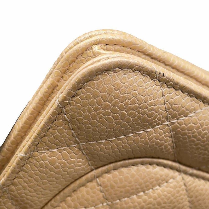 シャネル チェーンウォレット マトラッセ ココマーク キャビアスキン CHANEL 財布