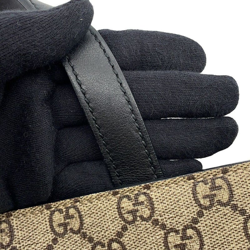 グッチ トートバッグ GGスプリーム ビープリント GGスプリーム/レザー 450950 GUCCI  2wayショルダー bee 蜂 黒