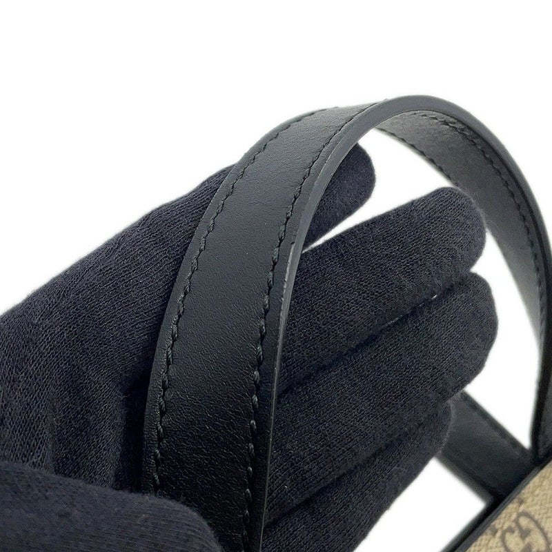 グッチ トートバッグ GGスプリーム ビープリント GGスプリーム/レザー 450950 GUCCI  2wayショルダー bee 蜂 黒