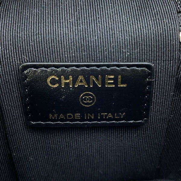 シャネル チェーンヴァニティー ケース スモール マトラッセ ココマーク キャビアスキン AP2503 CHANEL ショルダー ポシェット 黒