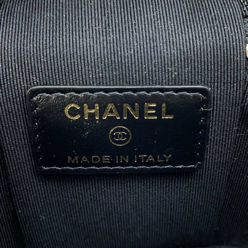 シャネル チェーンヴァニティー ケース スモール マトラッセ ココマーク キャビアスキン AP2503 CHANEL ショルダー ポシェット 黒