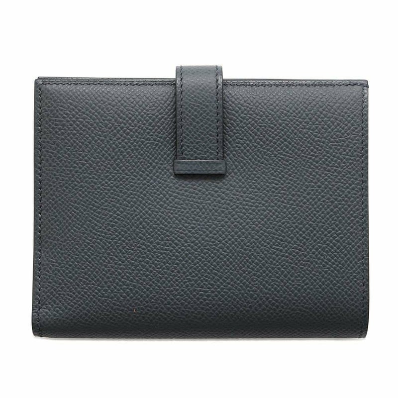 エルメス 二つ折り財布 ベアンコンパクト グリミスティ/シルバー金具 エプソン W刻印