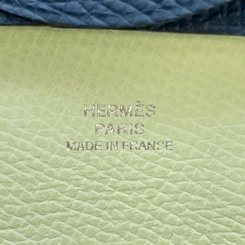 エルメス コインケース バスティア ヴェルソ ブルードプリュス/ヴェールフィズ エプソン W刻印