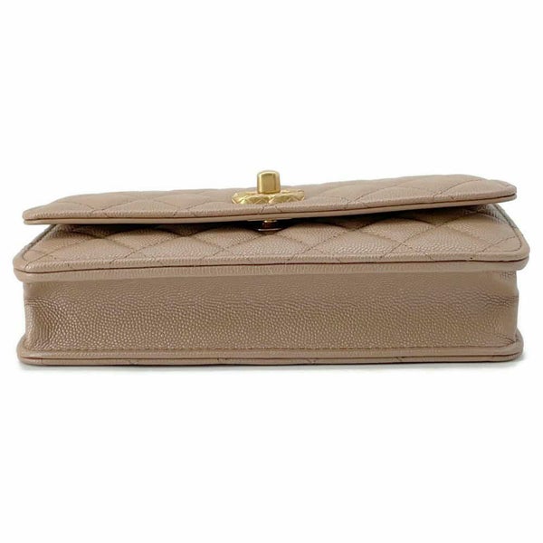 シャネル チェーンウォレット マトラッセ ココマーク キャビアスキン AP3479 CHANEL