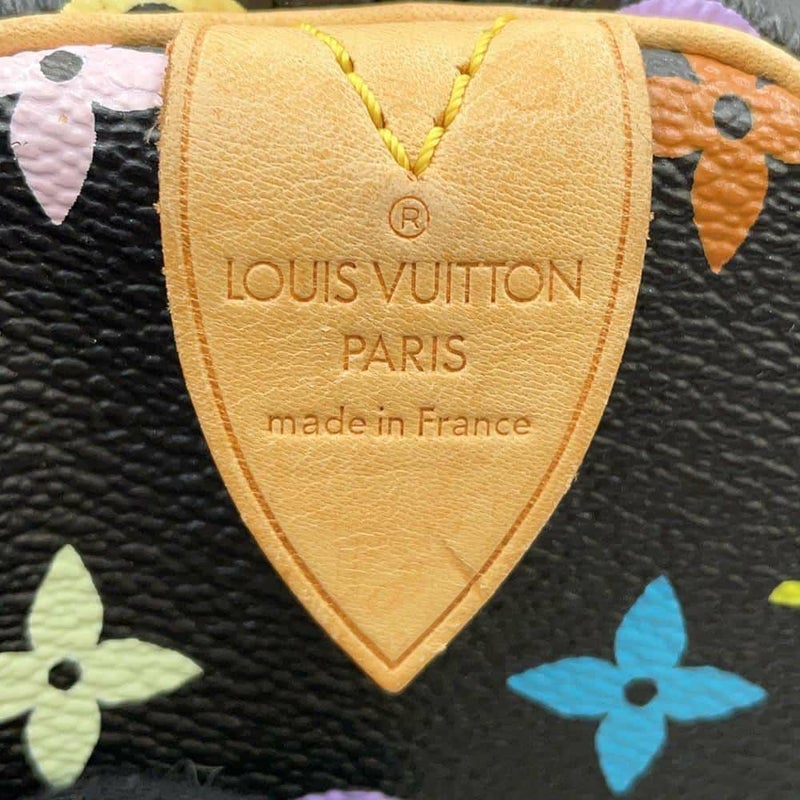 ルイヴィトン ハンドバッグ モノグラム・マルチカラー スピーディ30 M92642 LOUIS VUITTON 黒 ブラック