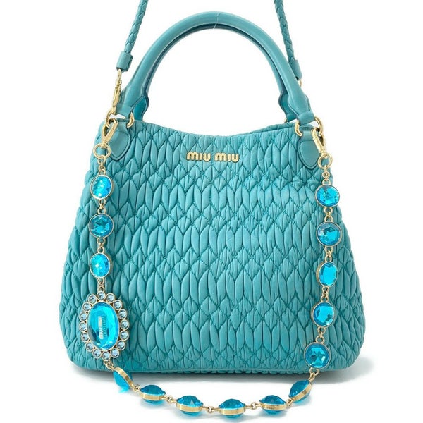 ミュウミュウ ハンドバッグ マテラッセ クリスタル レザー RN0896 MIUMIU 2way