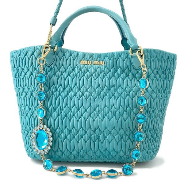 ミュウミュウ ハンドバッグ マテラッセ クリスタル レザー RN0896 MIUMIU 2way