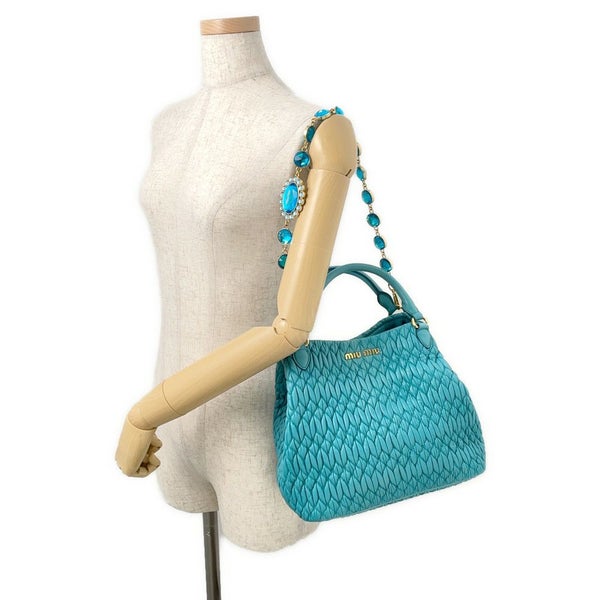 ミュウミュウ ハンドバッグ マテラッセ クリスタル レザー RN0896 MIUMIU 2way