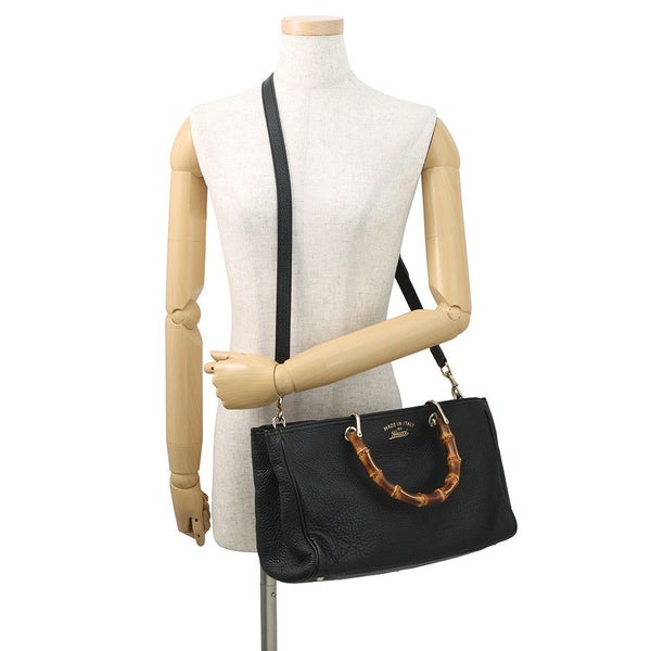 グッチ ハンドバッグ バンブー ショッパー ミディアム トート 323660 GUCCI 2WAYショルダーバッグ 黒