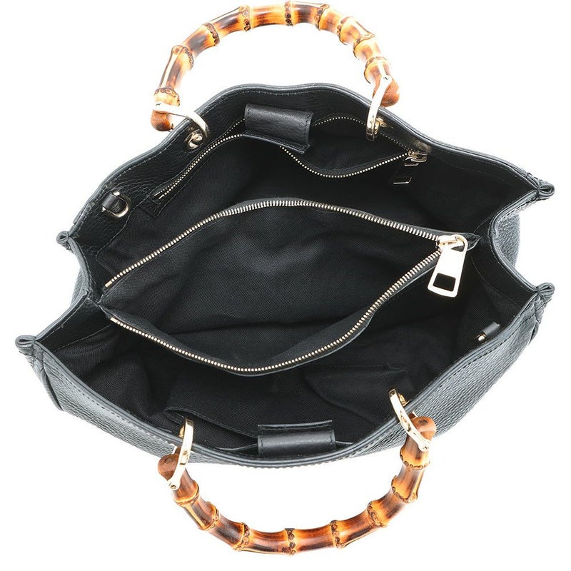 グッチ ハンドバッグ バンブー ショッパー ミディアム トート 323660 GUCCI 2WAYショルダーバッグ 黒