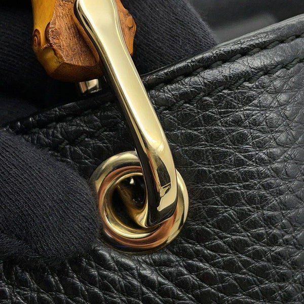 グッチ ハンドバッグ バンブー ショッパー ミディアム トート 323660 GUCCI 2WAYショルダーバッグ 黒
