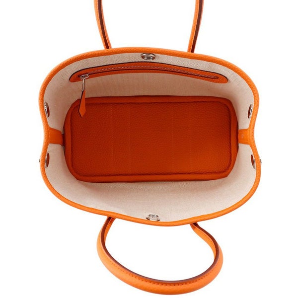 エルメス トートバッグ ネオ・ガーデン 23 ガーデンパーティ オレンジ/シルバー金具 ネゴンダ K刻印