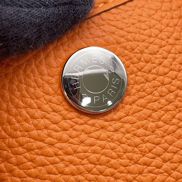 エルメス トートバッグ ネオ・ガーデン 23 ガーデンパーティ オレンジ/シルバー金具 ネゴンダ K刻印