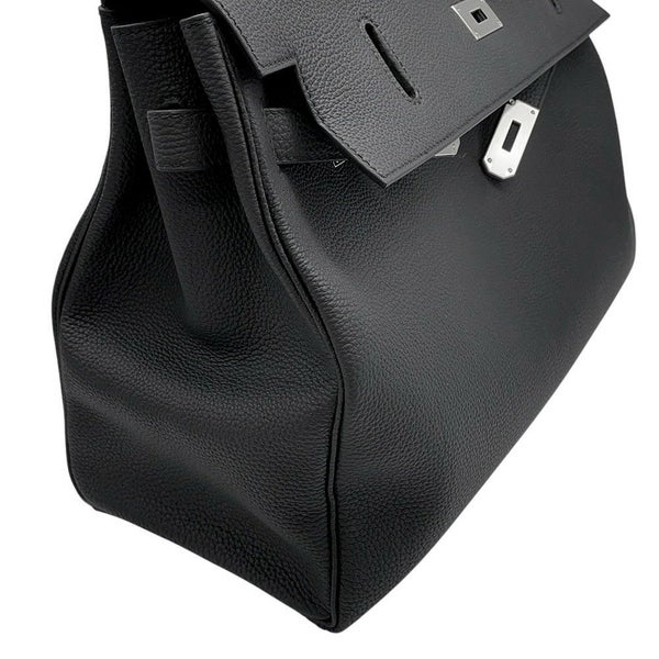 エルメス ハンドバッグ ケリー マキシ 内縫い 42 ブラック/シルバー金具 トゴ W刻印 2wayショルダー 黒