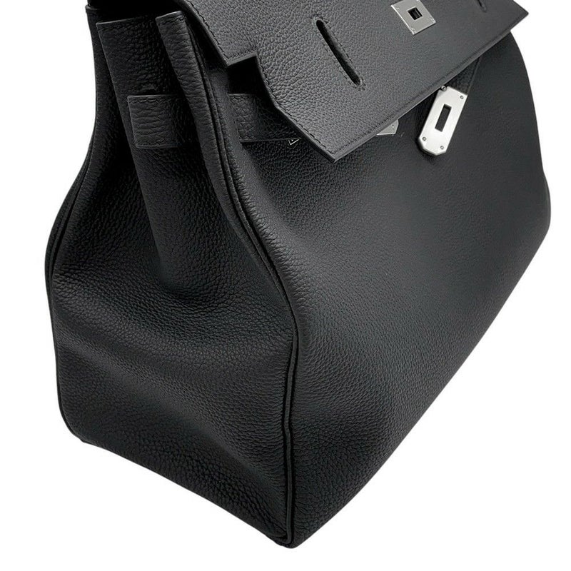 エルメス ハンドバッグ ケリー マキシ 内縫い 42 ブラック/シルバー金具 トゴ W刻印 2wayショルダー 黒