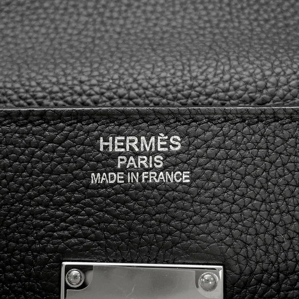 エルメス ハンドバッグ ケリー マキシ 内縫い 42 ブラック/シルバー金具 トゴ W刻印 2wayショルダー 黒