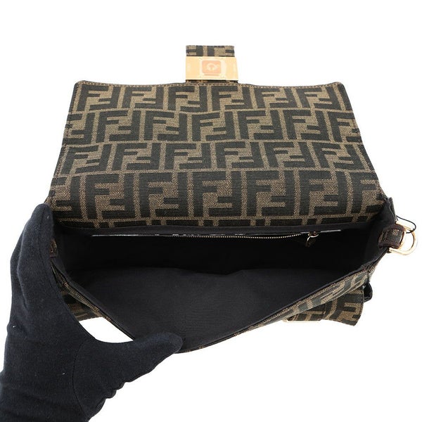 フェンディ ハンドバッグ ズッカ マルチポケット バゲット ジャガード 8BR808 FENDI バッグ 2wayショルダーバッグ