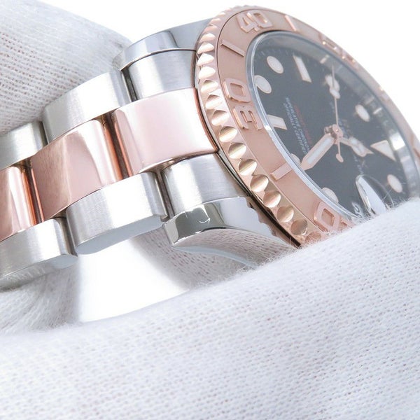 ロレックス ヨットマスター37 SS/K18PG エバーローズゴールド 268621 ROLEX 腕時計 黒文字盤