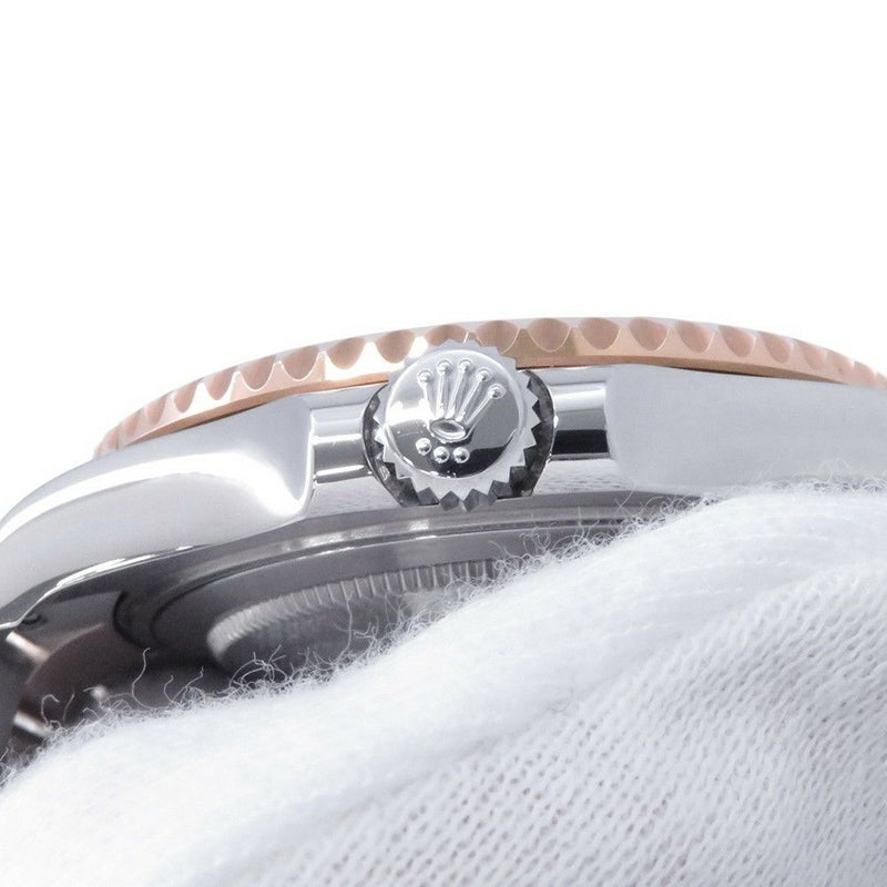ロレックス ヨットマスター37 SS/K18PG エバーローズゴールド 268621 ROLEX 腕時計 黒文字盤
