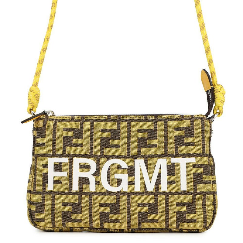 フェンディ ショルダーバッグ フラグメント 藤原ヒロシ コラボ バゲット スリム クラッチ キャンバス 8BS073 FENDI セール品