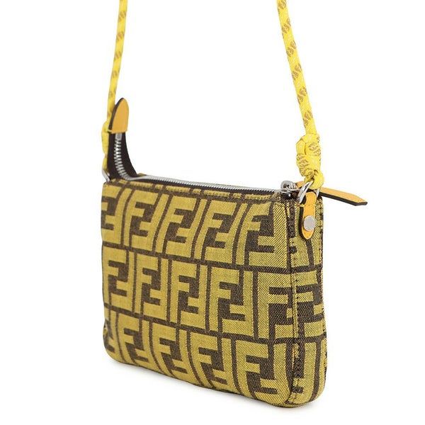 フェンディ ショルダーバッグ フラグメント 藤原ヒロシ コラボ バゲット スリム クラッチ キャンバス 8BS073 FENDI セール品