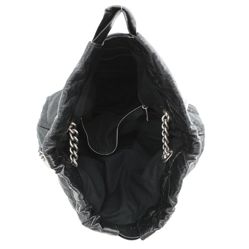 バレンシアガ チェーンショルダーバッグ BBロゴ クラッシュ キルテッド クラッシュカーフレザー 742941 BALENCIAGA バッグ 黒