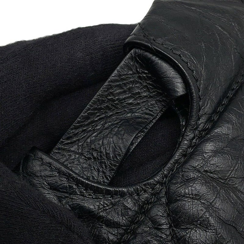 バレンシアガ チェーンショルダーバッグ BBロゴ クラッシュ キルテッド クラッシュカーフレザー 742941 BALENCIAGA バッグ 黒