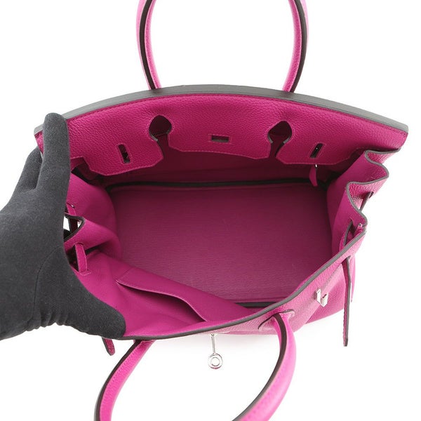 エルメス バーキン30 ローズパープル/シルバー金具 トゴ A刻印 HERMES Birkin ハンドバッグ