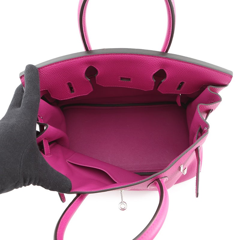 エルメス バーキン30 ローズパープル/シルバー金具 トゴ A刻印 HERMES Birkin ハンドバッグ