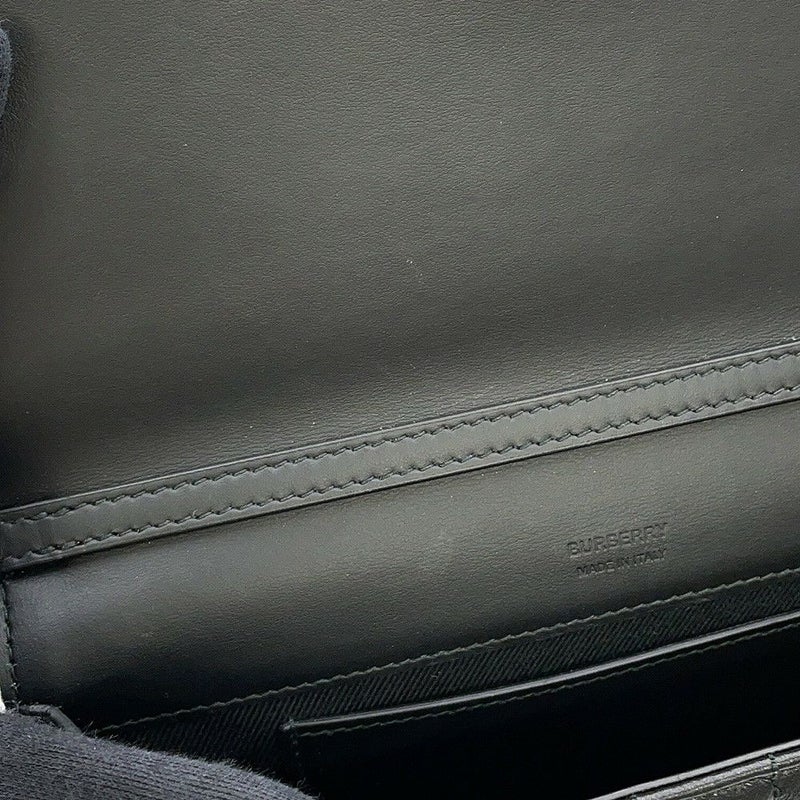 バーバリー チェーンショルダーバッグ ローラクラッチ レザー 8069752 BURBERRY 黒