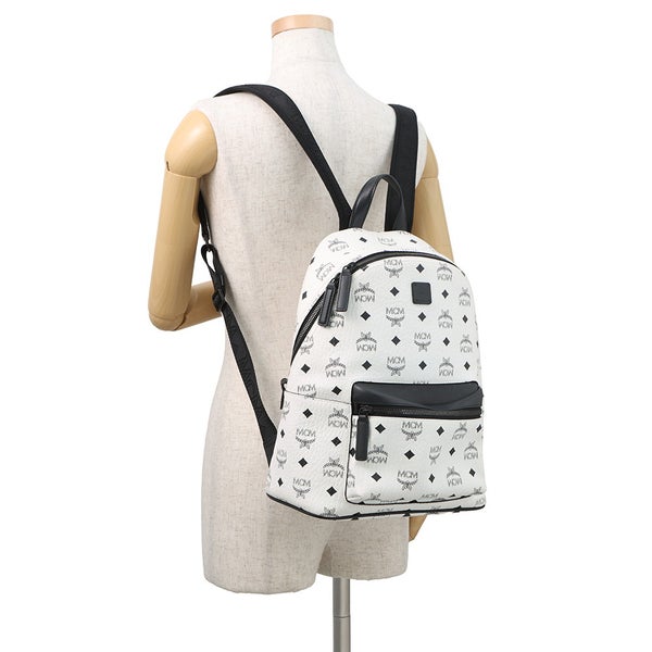 エムシーエム リュック ヴィセトス スターク バックパック レザー MMKCSVE02WT001 MCM バッグ 白 黒