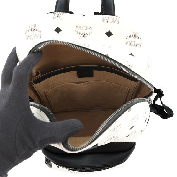 エムシーエム リュック ヴィセトス スターク バックパック レザー MMKCSVE02WT001 MCM バッグ 白 黒