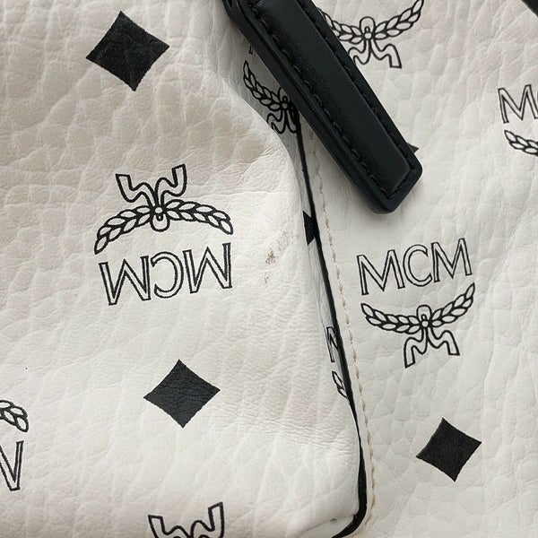 エムシーエム リュック ヴィセトス スターク バックパック レザー MMKCSVE02WT001 MCM バッグ 白 黒