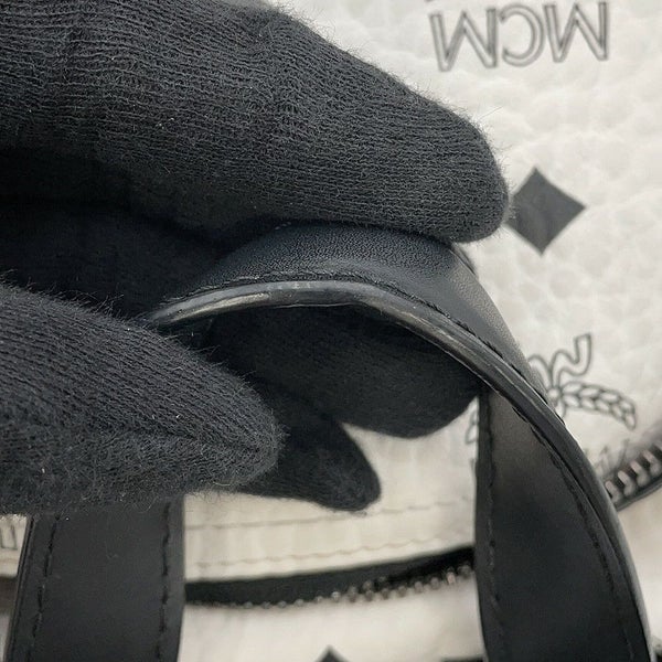 エムシーエム リュック ヴィセトス スターク バックパック レザー MMKCSVE02WT001 MCM バッグ 白 黒