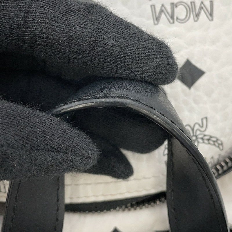 エムシーエム リュック ヴィセトス スターク バックパック レザー MMKCSVE02WT001 MCM バッグ 白 黒