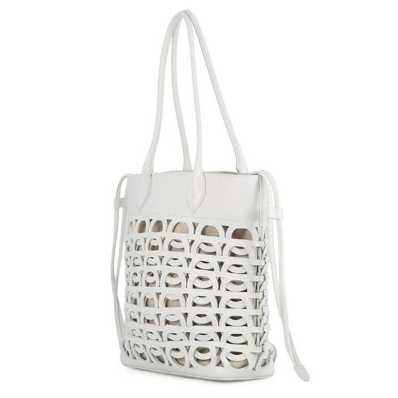 サルヴァトーレ・フェラガモ トートバッグ ガンチーニ 21A012 Ferragamo 白