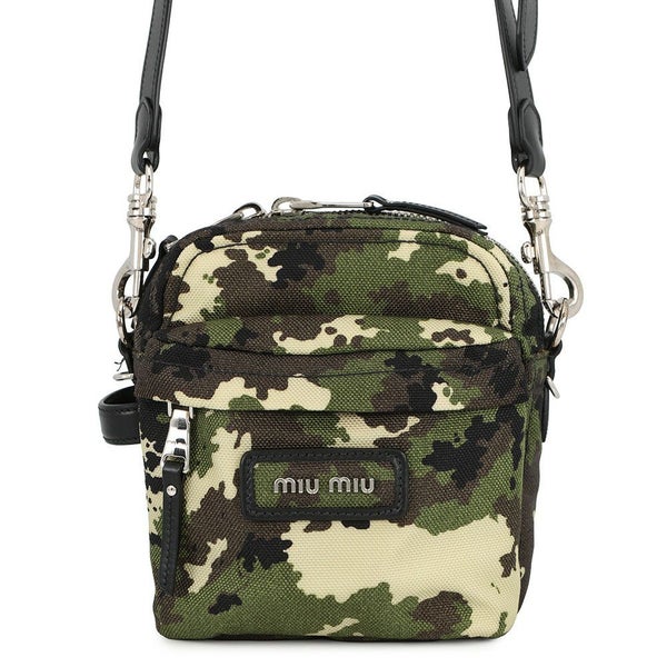 ミュウミュウ ショルダーバッグ カモフラージュ キャンバス 5BH158 MIUMIU