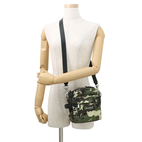 ミュウミュウ ショルダーバッグ カモフラージュ キャンバス 5BH158 MIUMIU